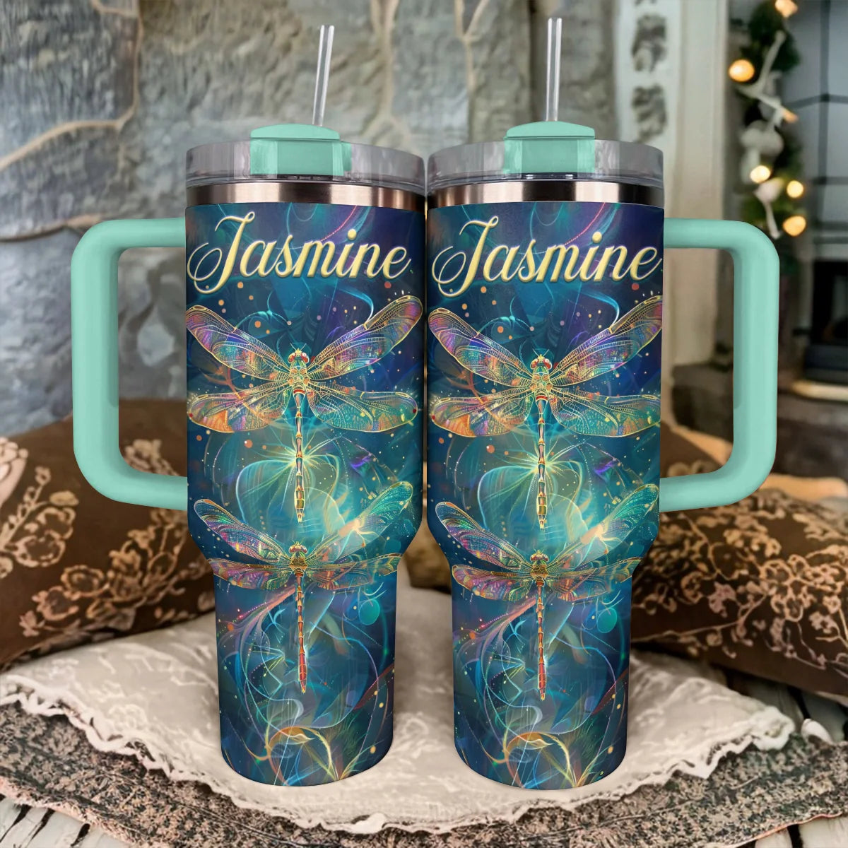 Shineful Tumbler Personalized Enchanted Dragonfly