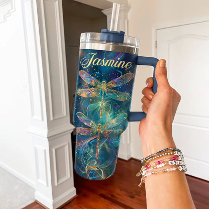 Shineful Tumbler Personalized Enchanted Dragonfly