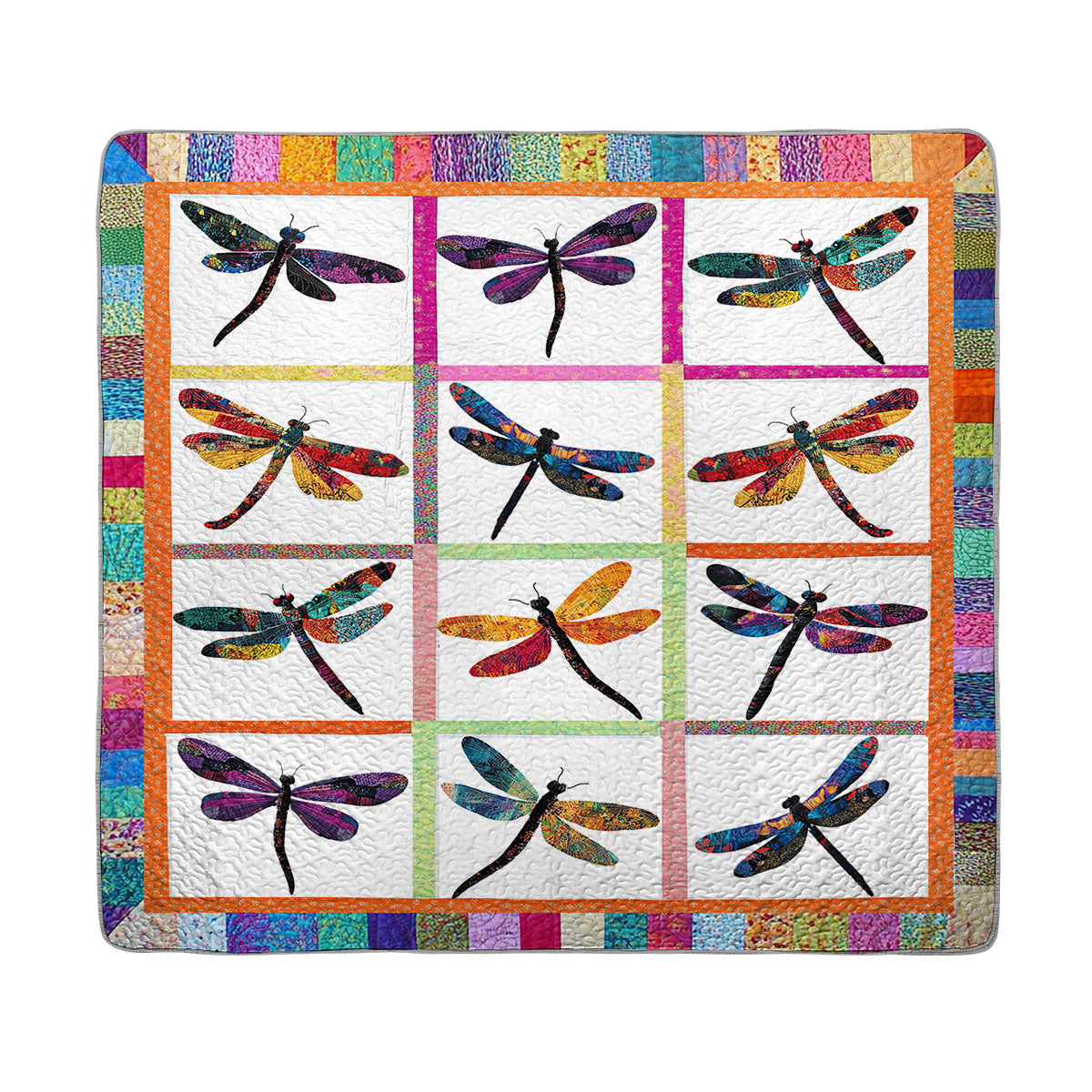 Shineful All Season Quilt 3-Piece Set Rainbow Flight Quilt