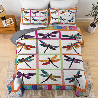 Shineful All Season Quilt 3-Piece Set Rainbow Flight Quilt