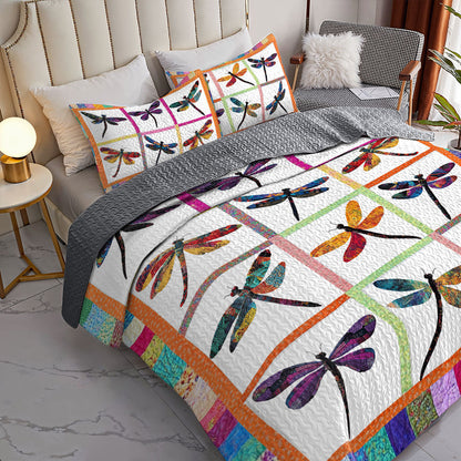 Shineful All Season Quilt 3-Piece Set Rainbow Flight Quilt