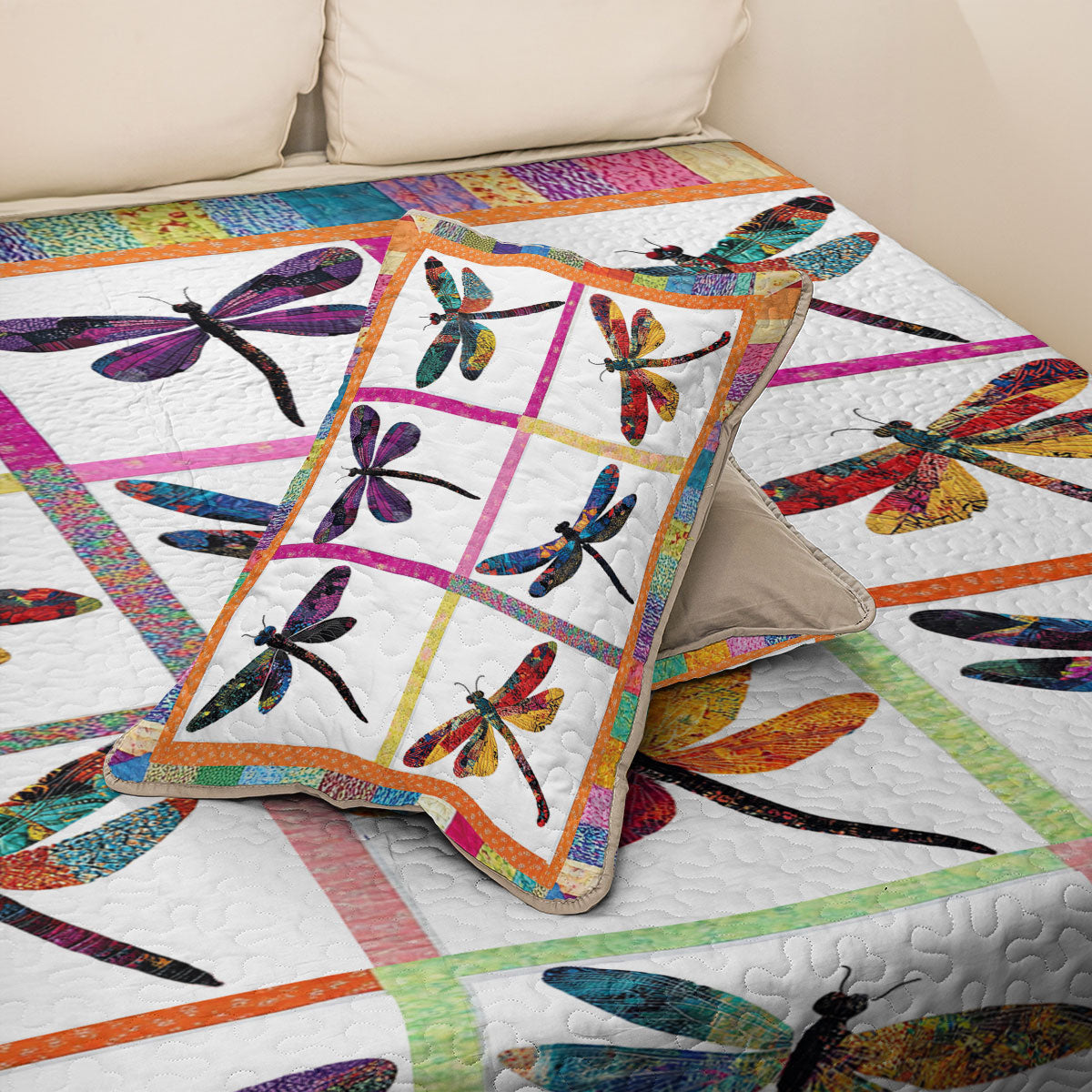 Shineful All Season Quilt 3-Piece Set Rainbow Flight Quilt