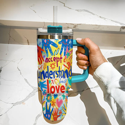 Shineful Tumbler Autism Accepct Love Sunshine