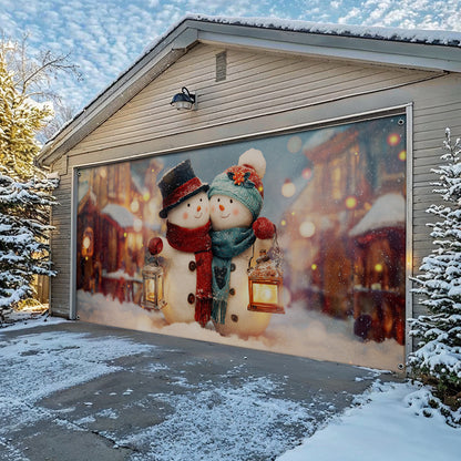 Shineful Door Cover Winter Lantern Lovers