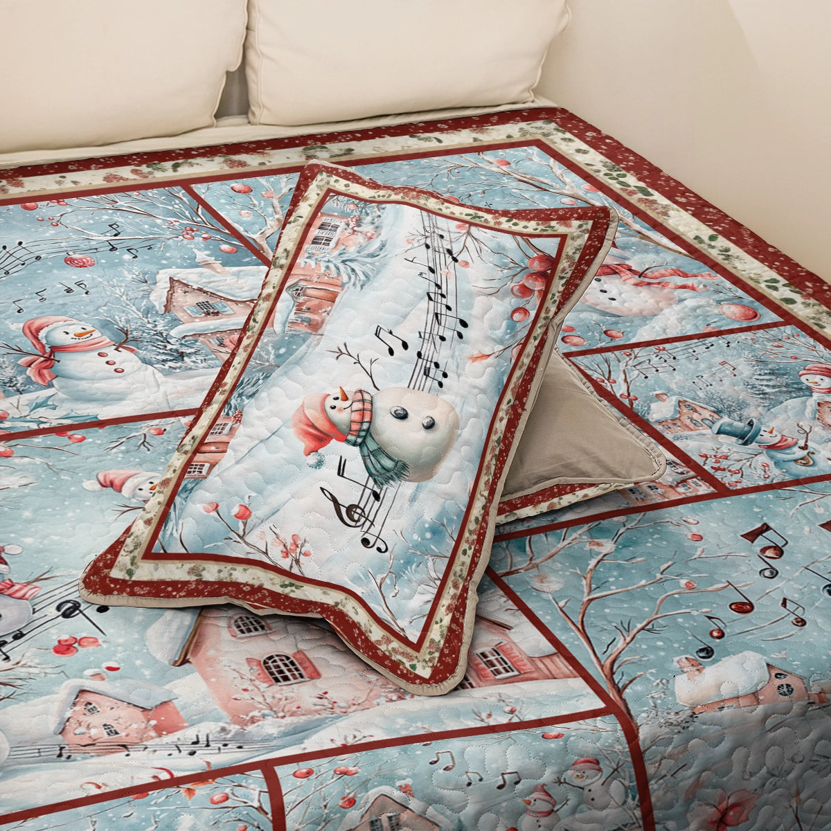 Shineful All Season Quilt 3-Piece Set Christmas Snowy Serenade
