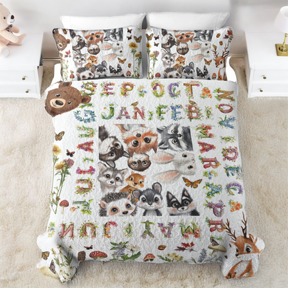 Shineful All Season Quilt 3-Piece Set 12 Months Of Woodland Magic