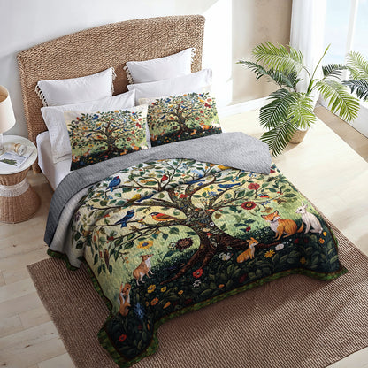 Shineful All Season Quilt 3-Piece Set Enchanted Forest Wildlife