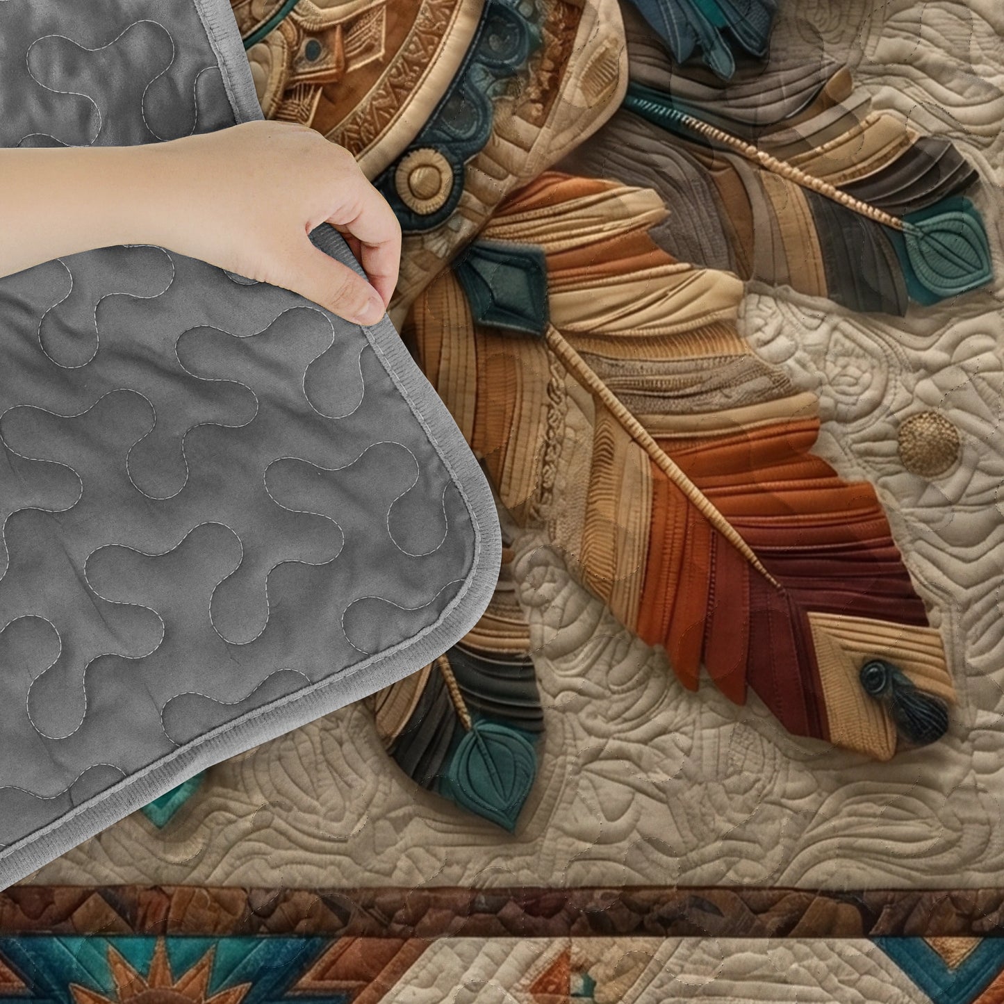 Shineful All Season Quilt 3-Piece Set Sacred Mandala