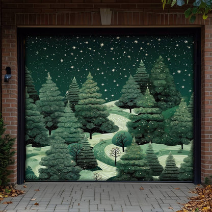 Shineful Garage Door Banner Decoration Serene Winter