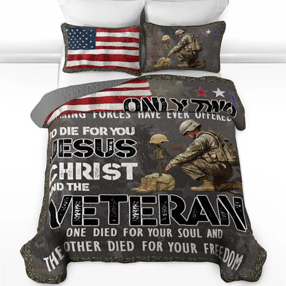Shineful All Season Quilt 3-Piece Set - In Honor of Heroes Veteran