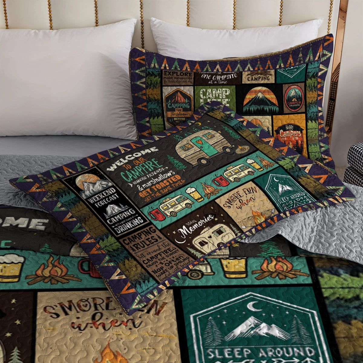 Shineful All Season Quilt 3-Piece Set - Camping Chronicles