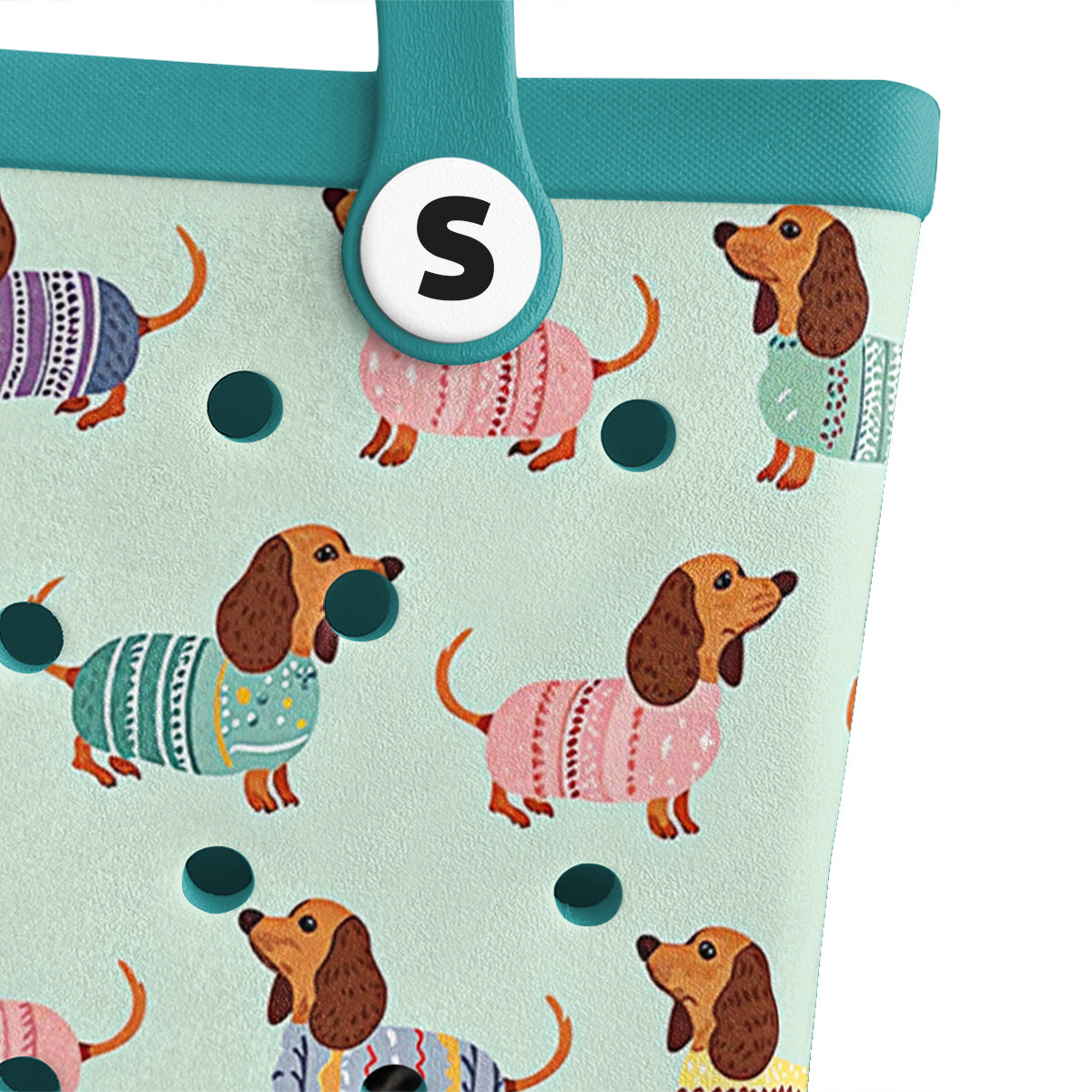 Shineful Beach Bag Colorful Dachshund