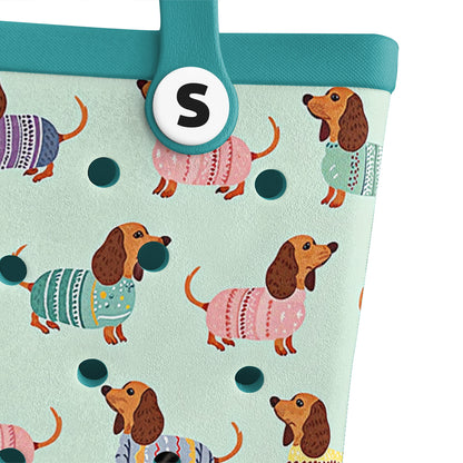 Shineful Beach Bag Colorful Dachshund