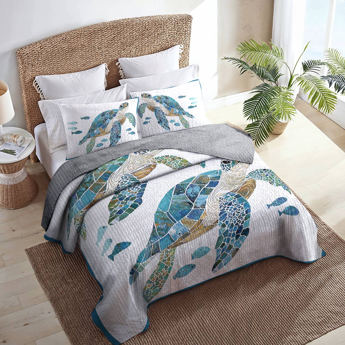Shineful All Season Quilt 3-Piece Set - Underwater Bliss