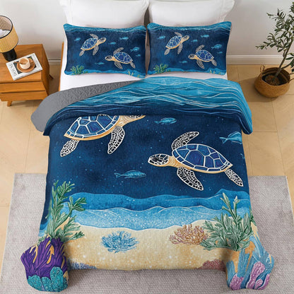Shineful All Season Quilt 3-Piece Set Beach Bliss