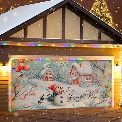 Shineful Garage Door Banner Decoration Christmas Winter Melody