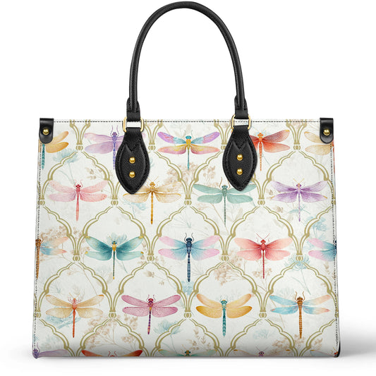 Shineful Leather Bag Dragonfly Garden