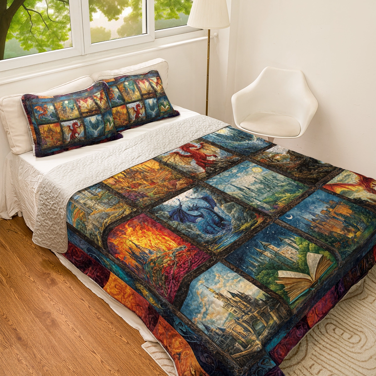 Shineful All Season Quilt 3-Piece Set Legend of Dragons