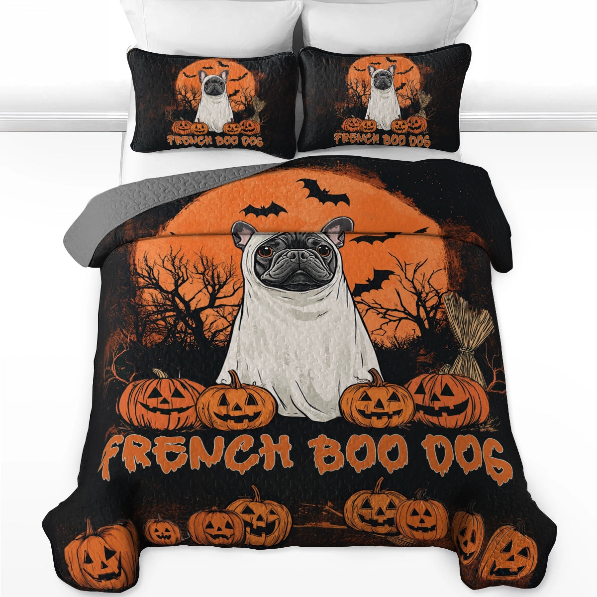 Shineful All Season Quilt 3-Piece Set - Friend Boo Dog