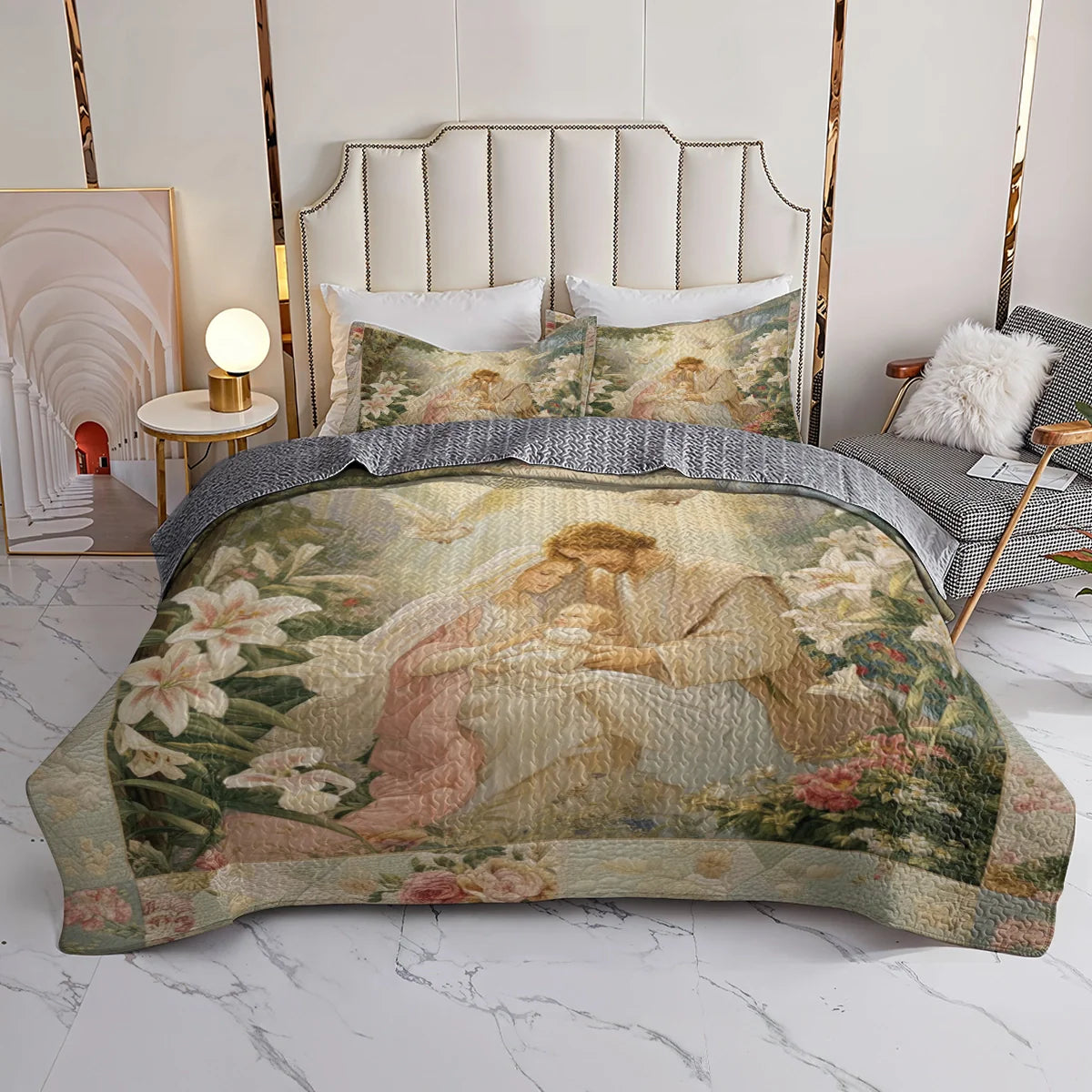 Shineful Quilt 3-Piece Set Heavenly Garden of Grace