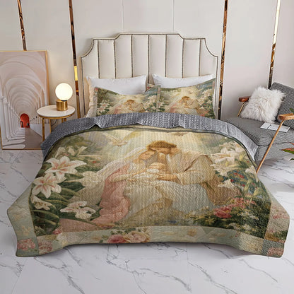 Shineful Quilt 3-Piece Set Heavenly Garden of Grace