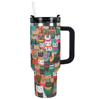 Shineful Tumbler Christmas Cozy Cats