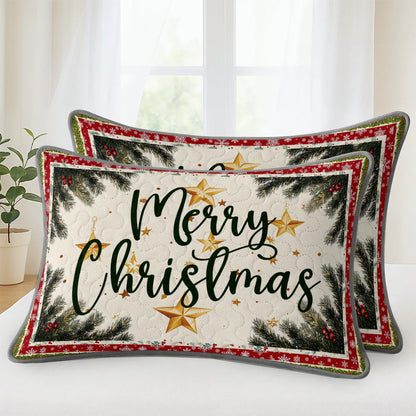 Shineful Quilt 3-Piece Set Golden Glow Christmas Tree