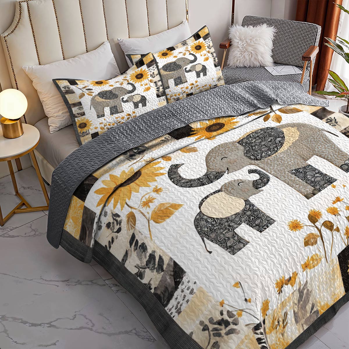 Shineful All Season Quilt 3-Piece Set Happy Mom