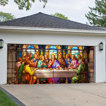 Shineful Garage Door Banner Decoration Last Supper