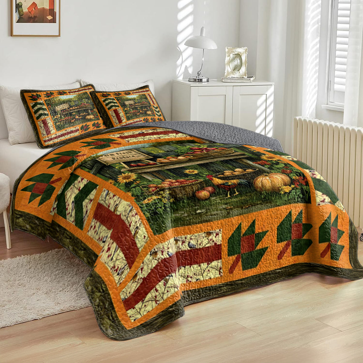 Shineful All Season Quilt 3-Piece Set Farm Fresh Harvest