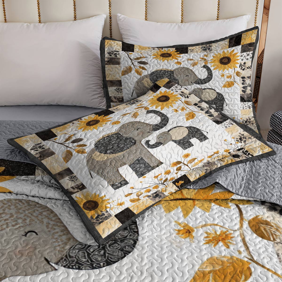 Shineful All Season Quilt 3-Piece Set Happy Mom
