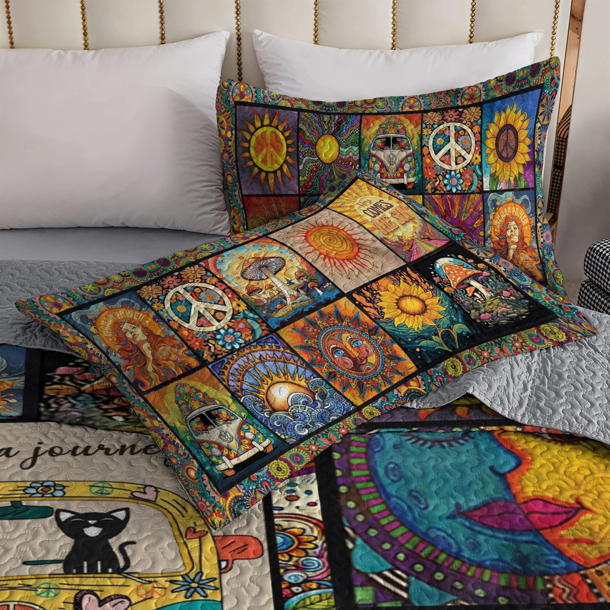 Shineful All Season Quilt 3-Piece Set - Hippie Dream Journey