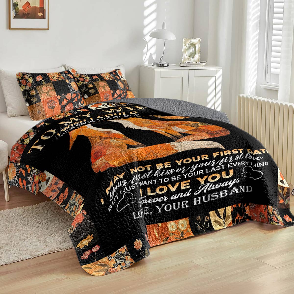 Shineful All Season Quilt 3-Piece Set I Love You