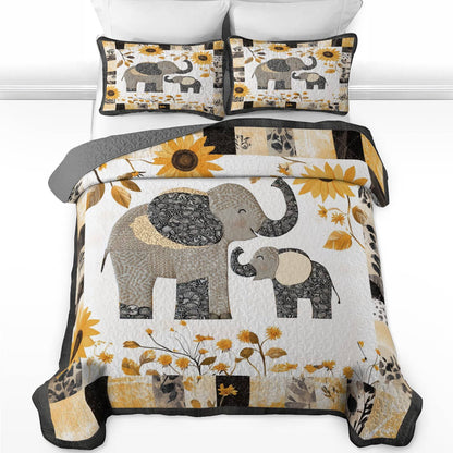 Shineful All Season Quilt 3-Piece Set Happy Mom