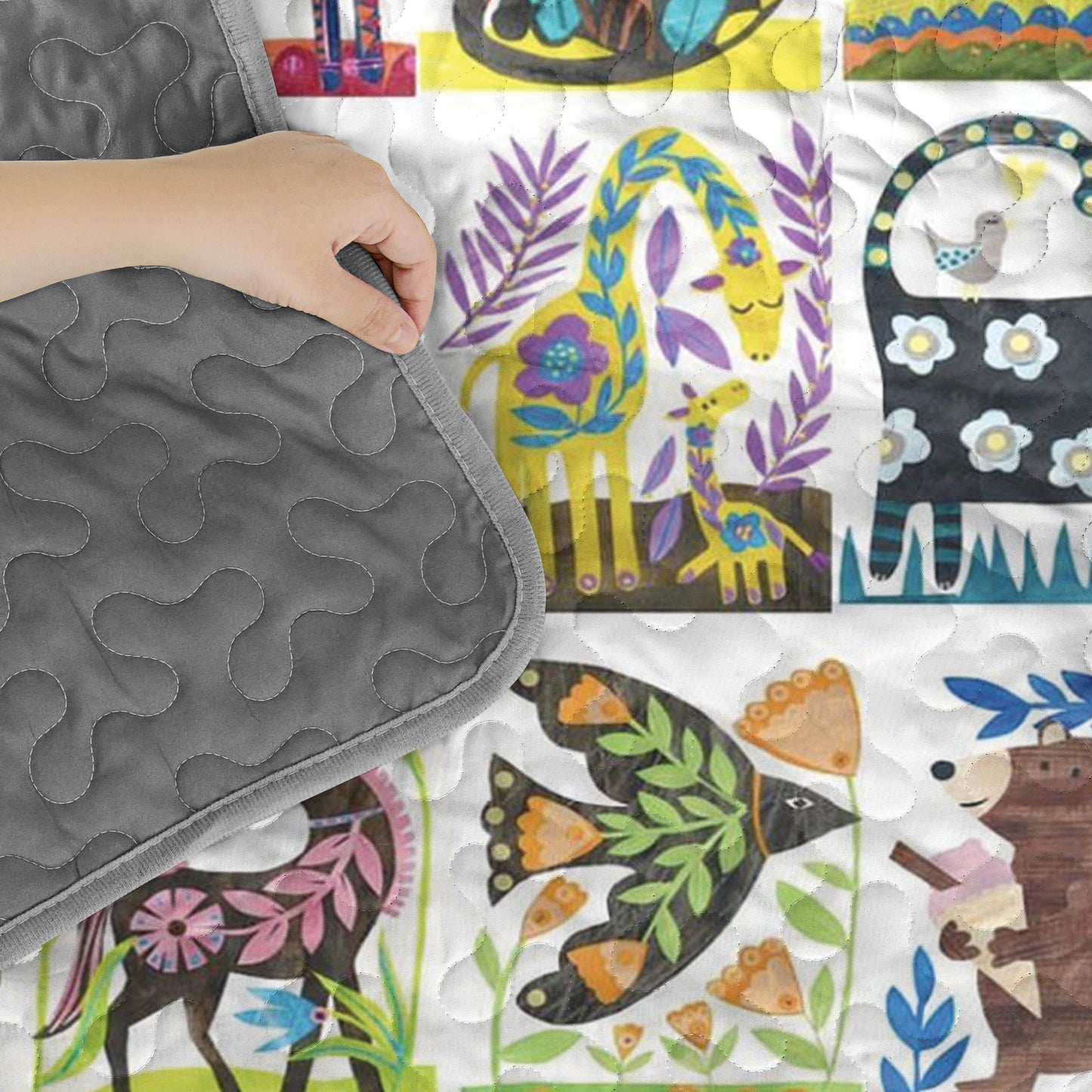 Shineful All Season Quilt 3-Piece Set Folk Garden