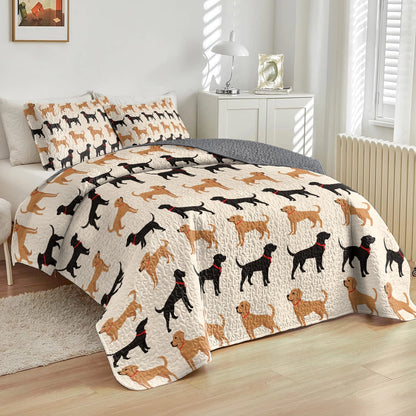 Shineful All Season Quilt 3-Piece Set - Pawsome Labrador