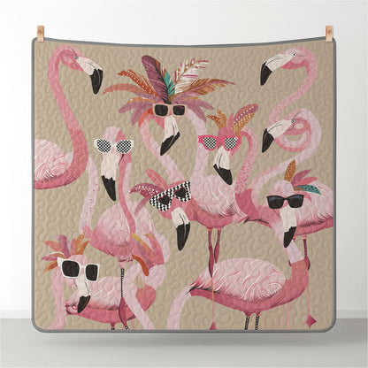 Shineful Quilt 3-Piece Set Funky Flamingo