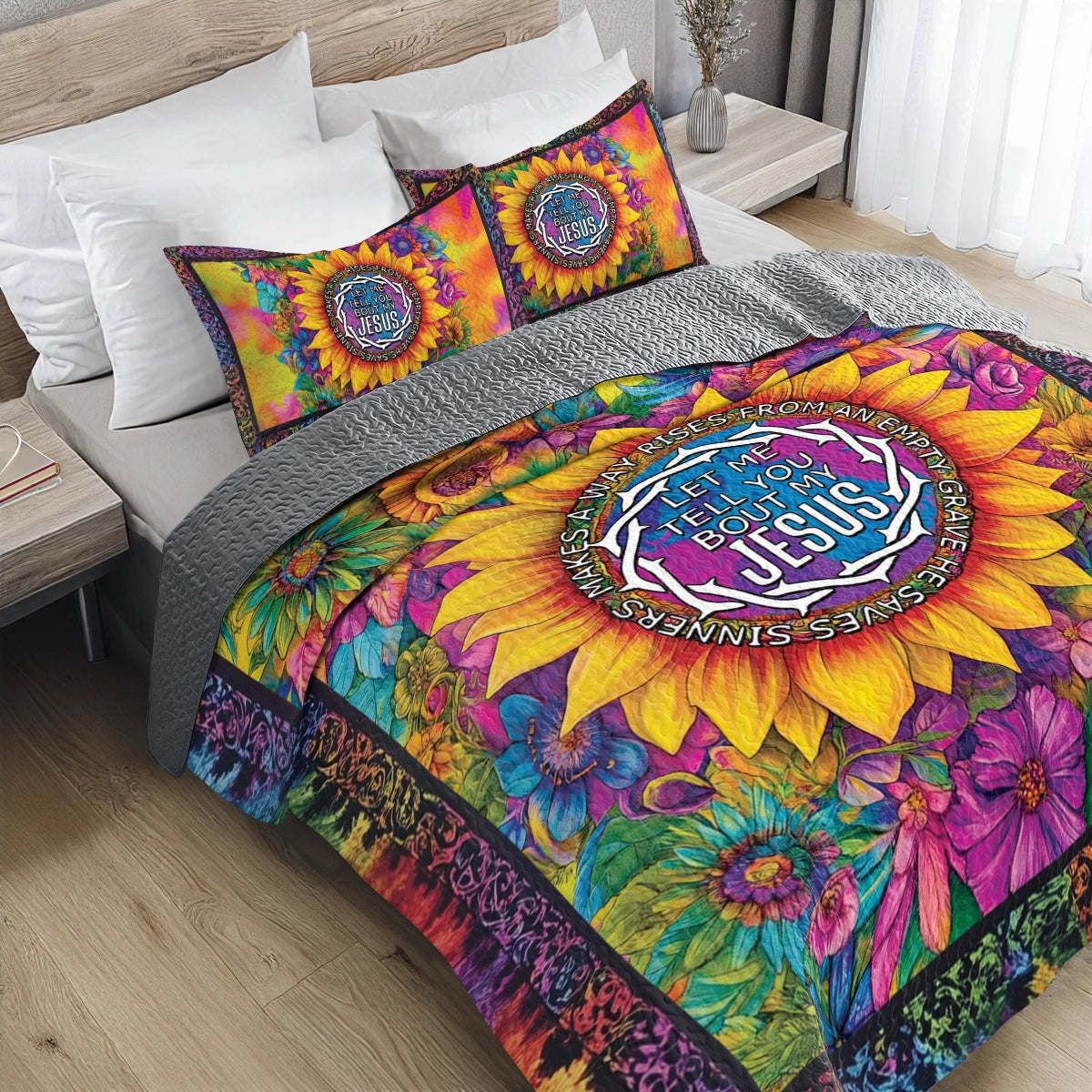 Shineful All Season Quilt 3-Piece Set Faith In God