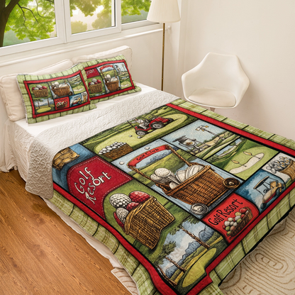 Shineful All Season Quilt 3-Piece Set Golf Beautiful Dreams
