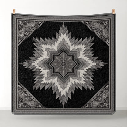 Shineful All Season Quilt 3-Piece Set Black Star Silence