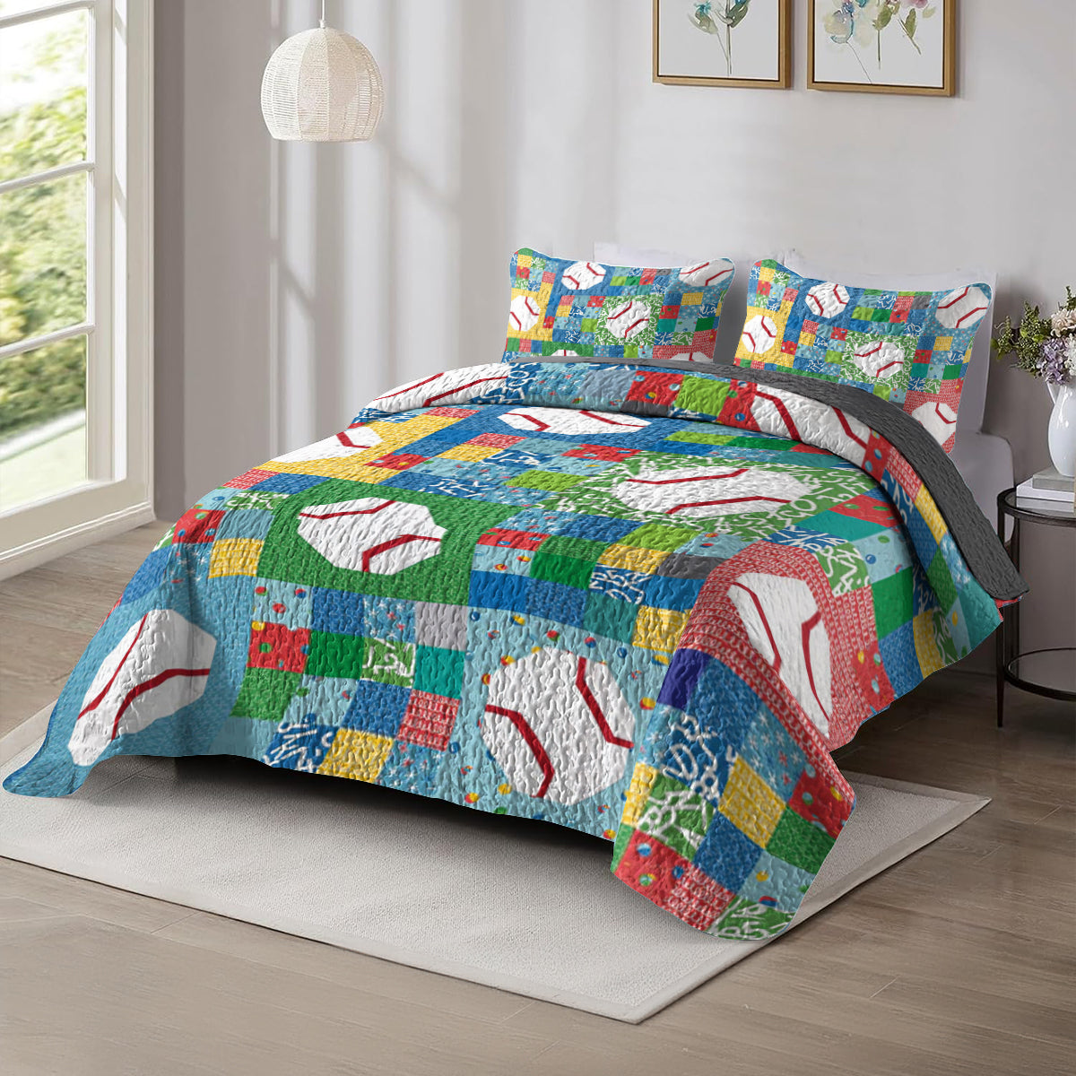 Shineful All Season Quilt 3-Piece Set Playful Pitch