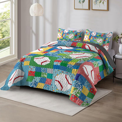 Shineful All Season Quilt 3-Piece Set Playful Pitch