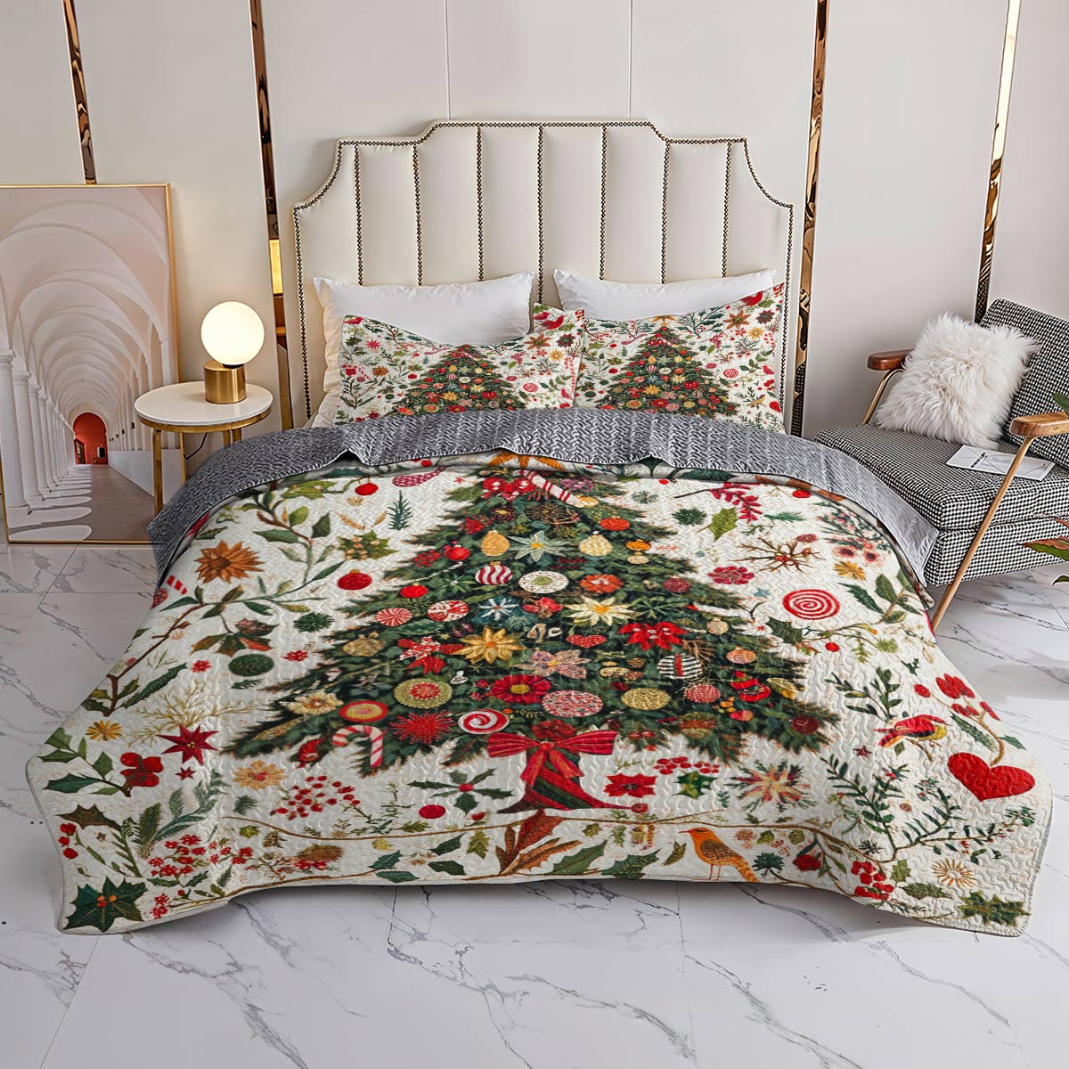 Shineful All Season Quilt 3-Piece Set Proliferate Tree