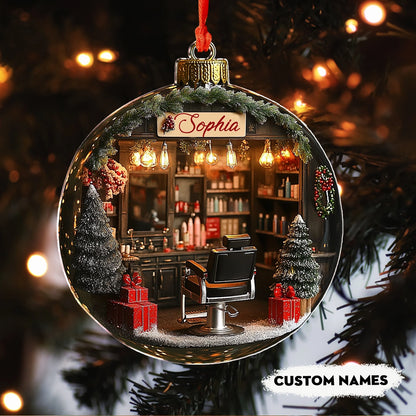 Shineful 2D Acrylic Ornament Personalized  Holiday Salon Charm