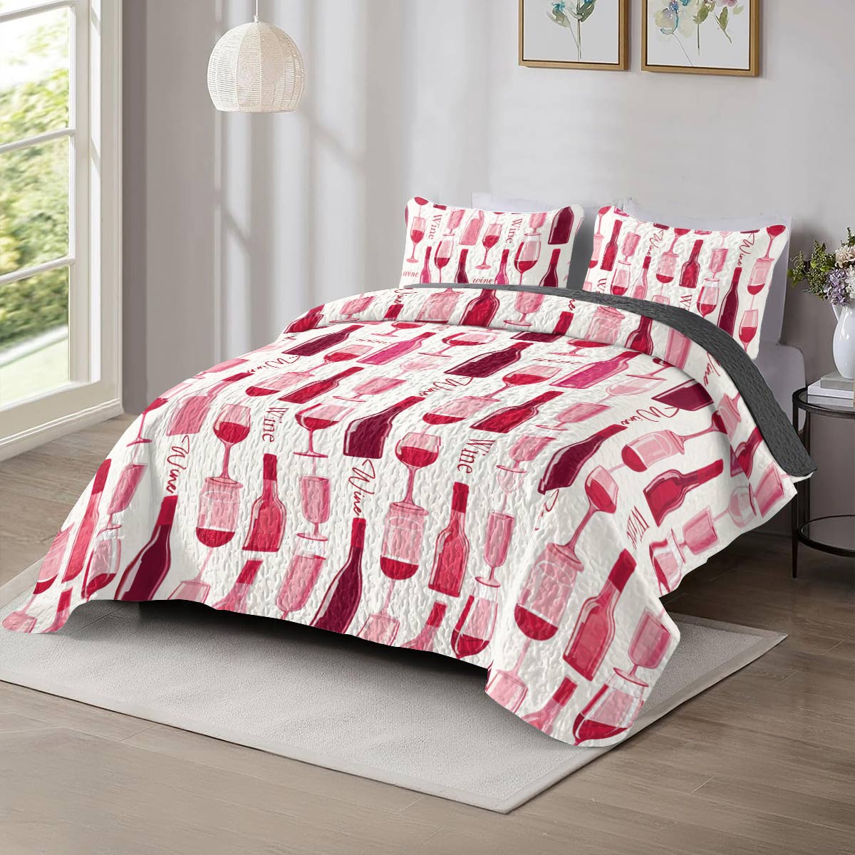Shineful All Season Quilt 3-Piece Set Wine Dreams