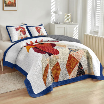 Shineful All Season Quilt 3-Piece Set Feathered Glory Quilt