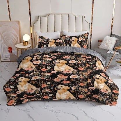 Shineful All Season Quilt 3-Piece Set Labrador In Bloom