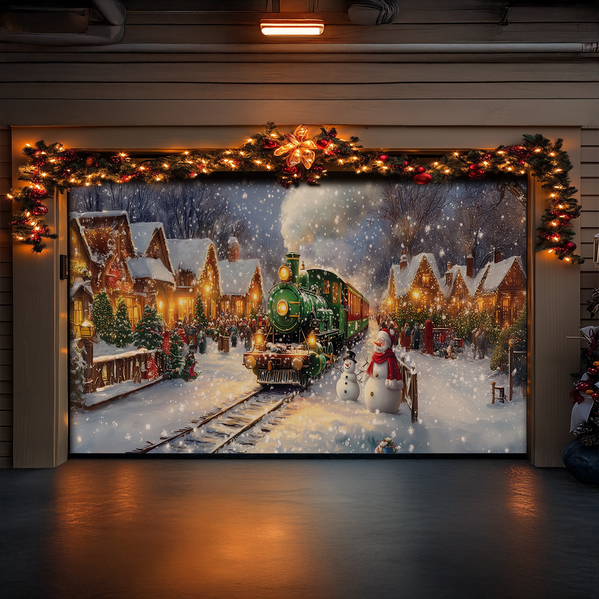 Shineful Garage Door Banner Decoration - Christmas Express Arrival