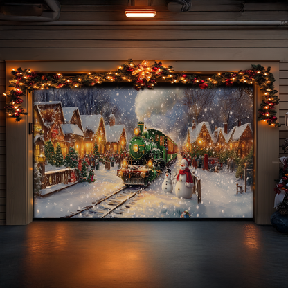 Shineful Garage Door Banner Decoration - Christmas Express Arrival