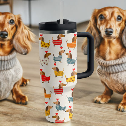 Shineful Tumbler Delight Dachshund With Heart